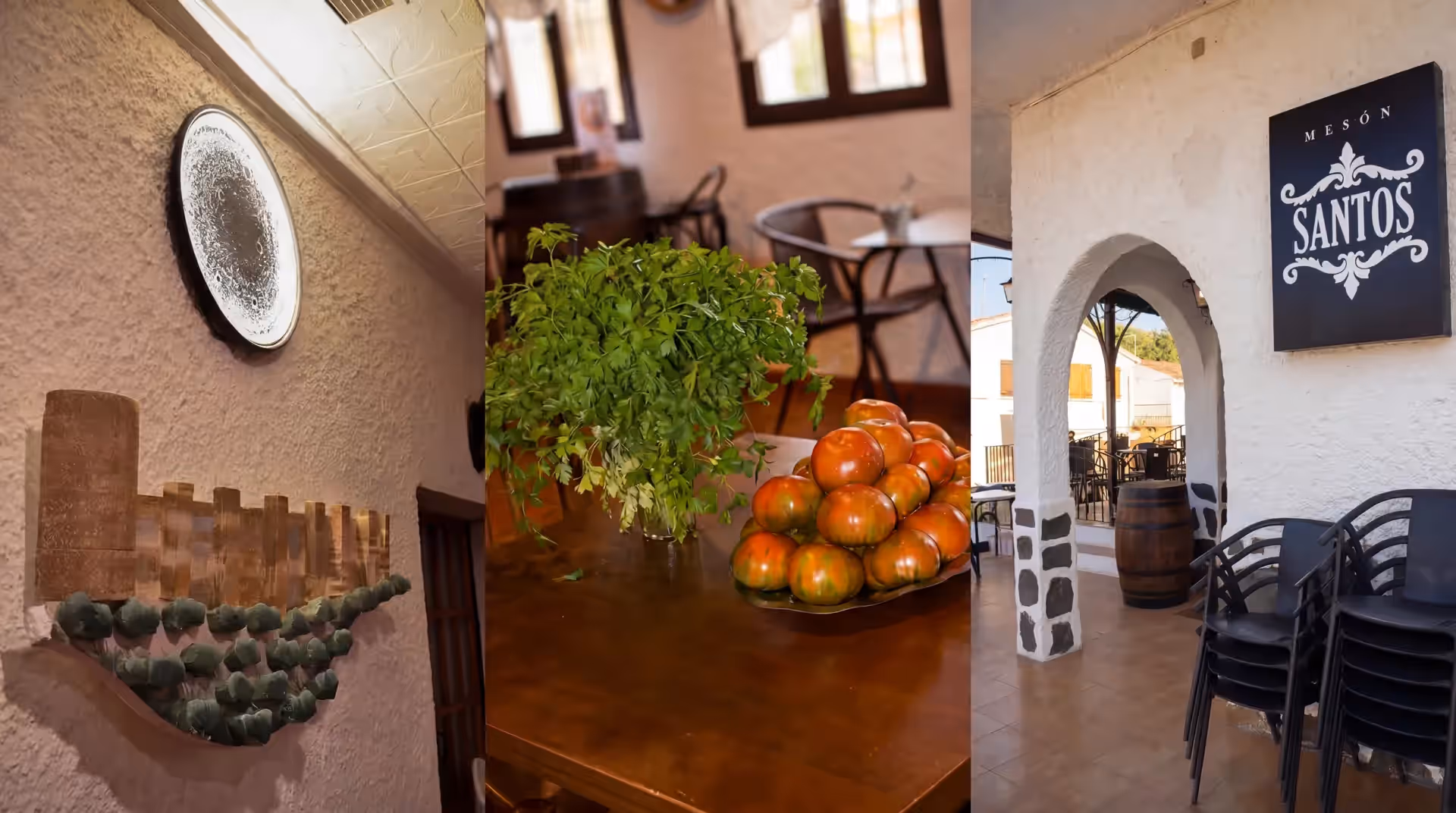 Interior de Mesón Santos, ideal para comer tapas y raciones caseras cerca del Castillo de Burgalimar en Baños de la Encina